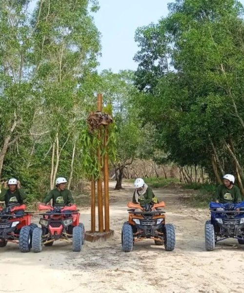 Exciting off-road ATV ride adventure available through Bintan Taxi Centre.
